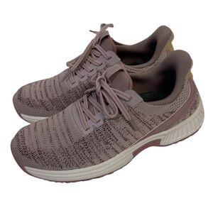 Orthofeet Women's Orthopedic Leather Wander Hands-Free Sneakers, Black, Size 39
